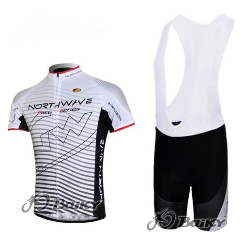 Northwave Maillot blanco mangas cortas tirantes